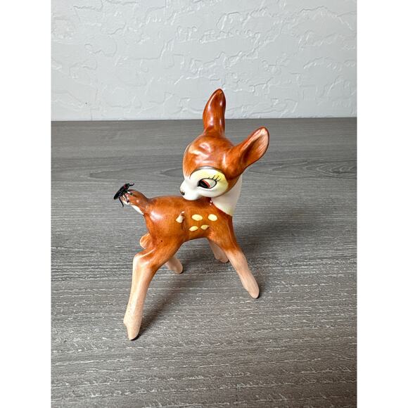 Vintage GOEBEL ~ Disney BAMBI with Bug / Fly on Tail 4" FIGURINE ~ with Sticker - Picture 1 of 7